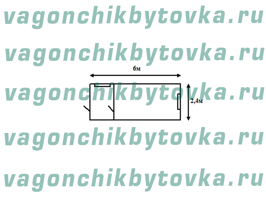 Дача из металлического вагончика-бытовки 6м