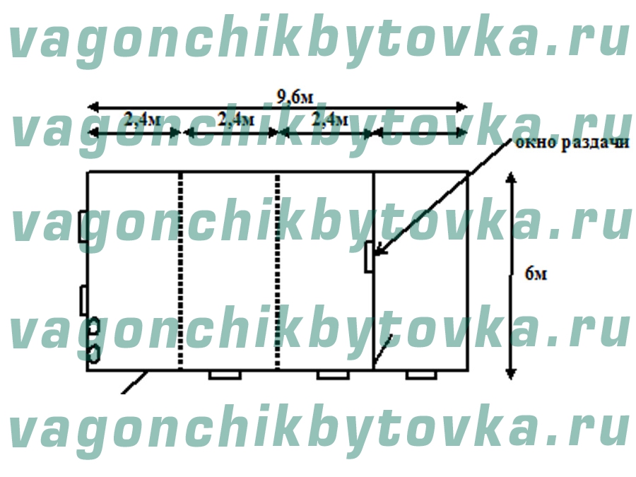 Столовая модульная из БК 6м